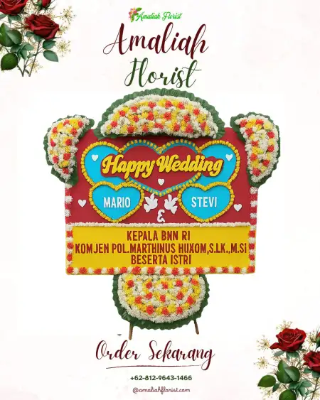 Papan Bunga Pernikahan Martimbang